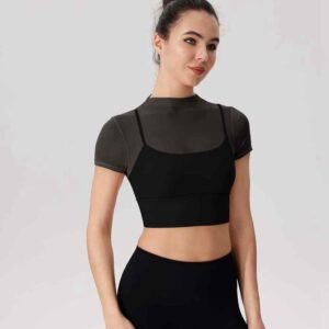 Pantalones de yoga acampanados de color rosa