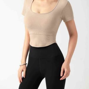 sujetador deportivo de escote profundo