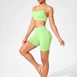 Pantalones de yoga con cintura en V