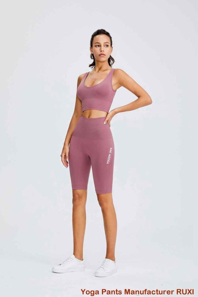 Pantalones cortos de running de color rosa para mujer